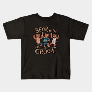 Bear With Groove Dancing Bears Kids T-Shirt